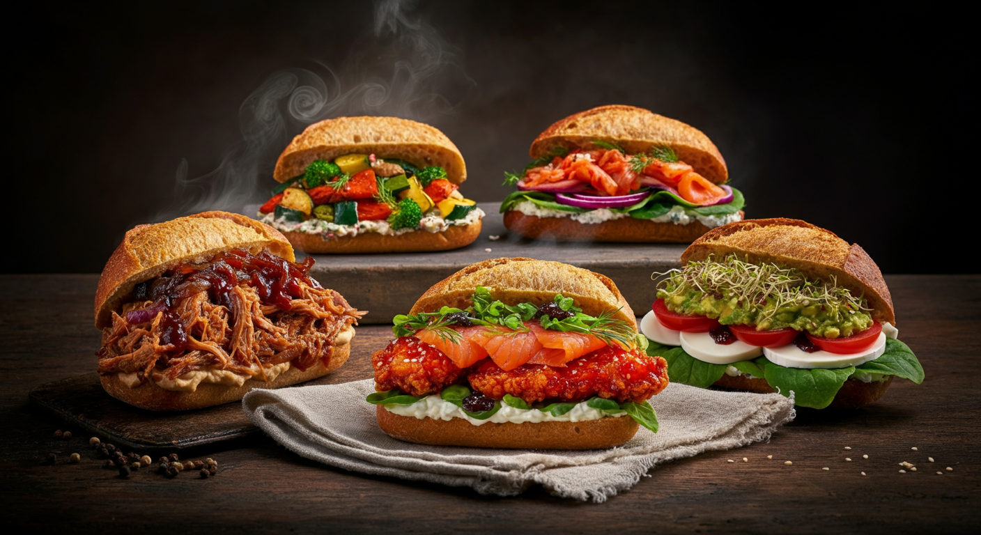 Sanduíches Gourmet 2026: 7 Recheios que Definem a Tendência