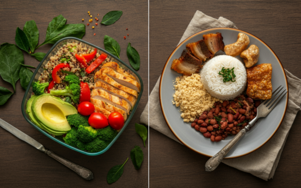 Marmitas Fit x Alimentação Tradicional: Comparativo