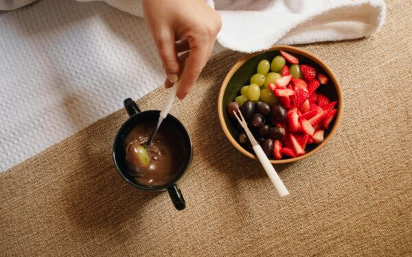 Bolo fondue de chocolate