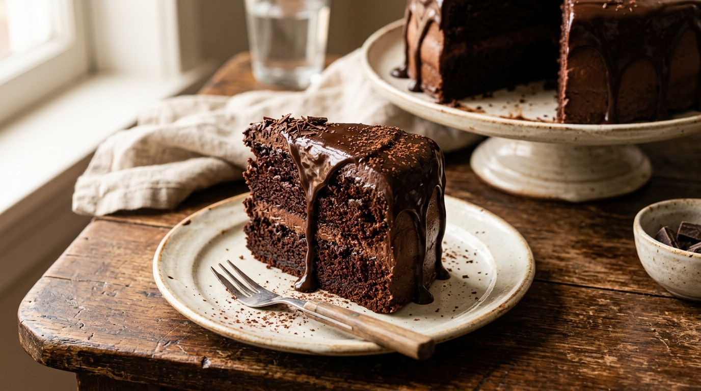 Bolo de Chocolate Molhadinho com Cobertura Cremosa: Receita da Vovó