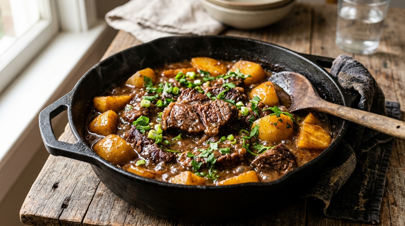 Carne de Panela com Batata Suculenta e Molho Encorpado da Vovó: O Segredo do Ponto Perfeito