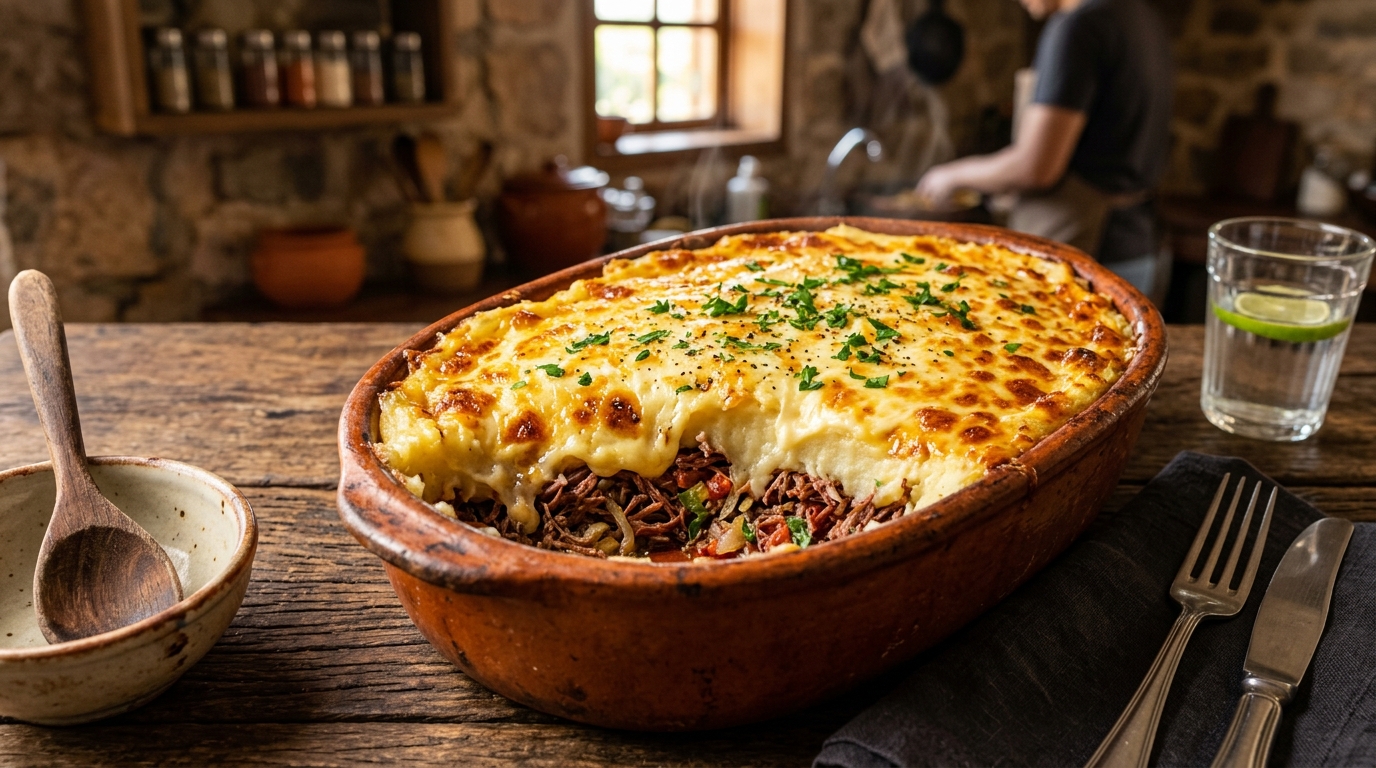 Escondidinho de Carne Seca com Mandioca Cremosa da Vovó: O Segredo do Recheio Molhadinho