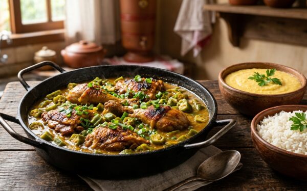Frango com Quiabo Mineiro Tradicional da Vovó: O Segredo sem Nenhuma Baba